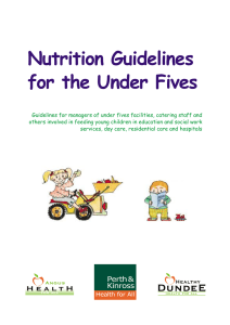 Nutrition Guidelines for the Under Fives