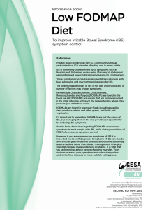 Low FODMAP Diet Information about To improve Irritable Bowel Syndrome (IBS)