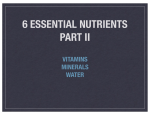 6 ESSENTIAL NUTRIENTS PART II