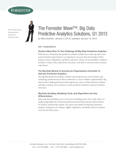The Forrester Wave™: Big Data Predictive Analytics