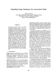 Sampling Large Databases for Association Rules