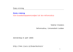 Data mining Data mining Van boodschappenmandjes tot