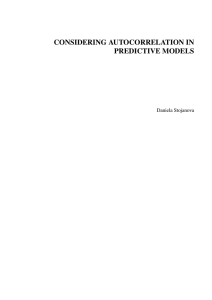 considering autocorrelation in predictive models