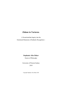Zidane in Tartarus - UWS ResearchDirect