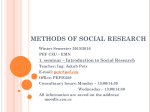 methods of social research - Česká zemědělská univerzita v Praze