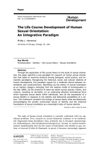 The Life Course Development of Human Sexual Orientation: An
