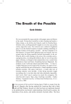 The Breath of the Possible