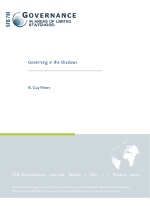 Governing in the Shadows SFB-Governance Lecture