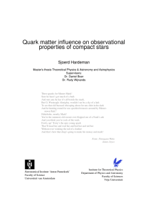Quark matter influence on observational - Instituut