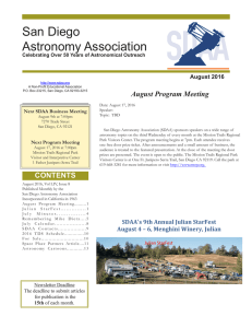 August - San Diego Astronomy Association