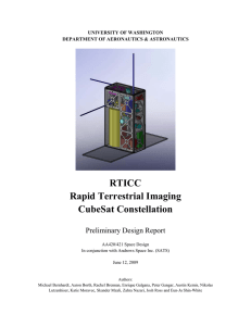 RTICC Rapid Terrestrial Imaging CubeSat Constellation