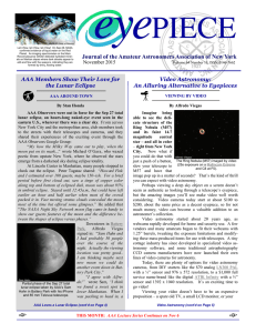 November 2015 Eyepiece - Amateur Astronomers Association of