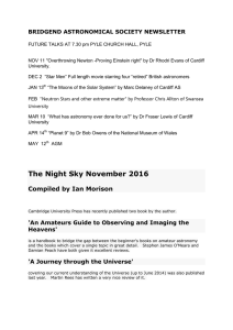 The Night Sky September 2016 - Bridgend Astronomical Society