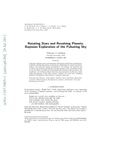 Rotating Stars and Revolving Planets: Bayesian Exploration of the