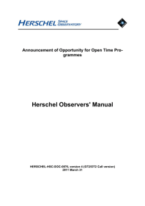 Herschel Observers` Manual