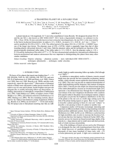 a transiting planet of a sun-like star