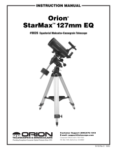 Orion StarMax 127 EQ Manual