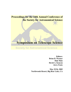 Symposium on Telescope Science - Society for Astronomical Sciences