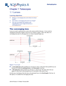 Chapter 1 Telescopes 1.1 Lenses