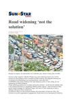 Road widening `not the solution`
