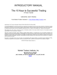 INTRODUCTORY MANUAL The 10 Keys to Successful Trading
