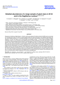 Astronomy Astrophysics Detailed abundances of a large sample of giant stars in... and in the Sagittarius nucleus