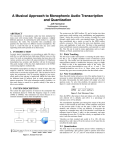 A Musical Approach to Monophonic Audio Transcription and