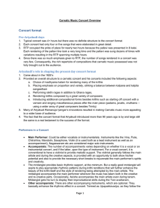 Carnatic Music Concert Overview
