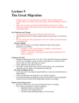 Lecture 5 The Great Migration