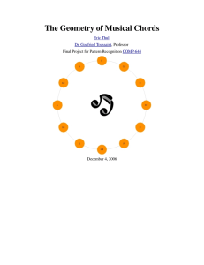 The Geometry of Musical Chords Eric Thul Dr. Godfried Toussaint COMP­644