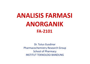 analisis farmasi analisis farmasi anorganik -