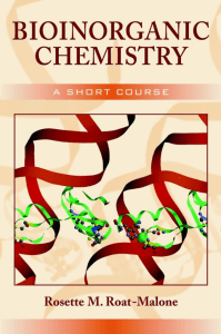 BIOINORGANIC CHEMISTRY A Short Course