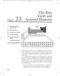 The Rare Earth and Actinoid Elements