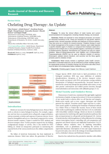 Chelating Drug Therapy: An Update