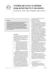 Leaching and recovery of platinum group metals from UG-2