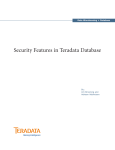 Security Features in Teradata Database