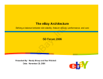 The eBay Architecture - Adding Simplicity