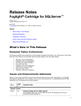 Foglight Cartridge for SQLServer Release Notes