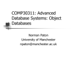 COMP30311: Advanced Database Systems: Object Databases