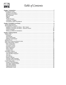 Table of Contents