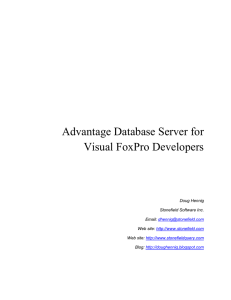 Advantage Database Server for Visual FoxPro