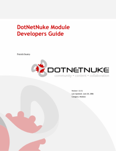 DotNetNuke Module Developers Guide