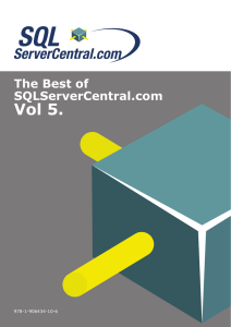 The Best of SQLServerCentral – Vol. 5