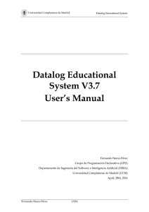 Datalog Educational System V3.7 User`s Manual