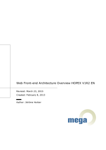 Web Front-end Architecture Overview HOPEX V1R2 EN