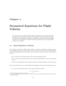 Dynamical Equations for Flight Vehicles