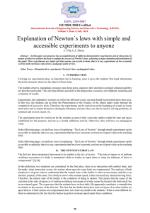 Explanation of Newton´s laws with simple and accessible