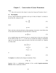 Conservation of Linear Momentum