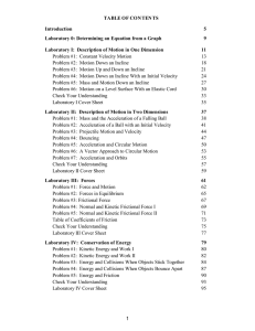 Table of Contents - Home Page - Physics at Minnesota