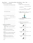 Physics Worksheet Lesson 10 Newton's Third Law of Motion
